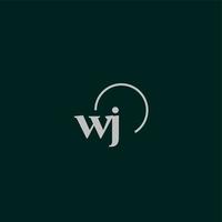 WJ initials logo monogram vector