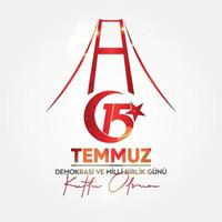 July 15 The Day of Democracy and National Unity. vector