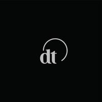 DT initials logo monogram vector