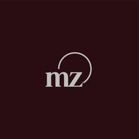 MZ initials logo monogram vector