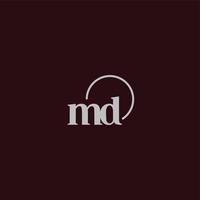 MD initials logo monogram vector