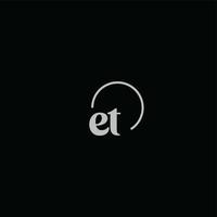 ET initials logo monogram vector