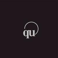 QU initials logo monogram vector