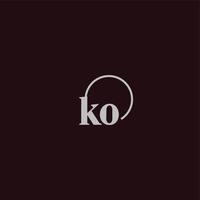 KO initials logo monogram vector