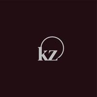 monograma del logotipo de las iniciales kz vector