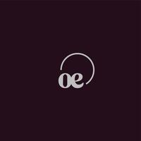 OE initials logo monogram vector