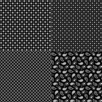 black gray white seamless vector patterns