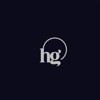 monograma del logotipo de las iniciales hg vector