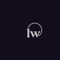 IW initials logo monogram vector