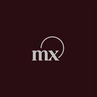 MX initials logo monogram vector