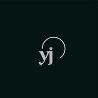 YJ initials logo monogram vector