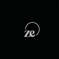 ZE initials logo monogram vector