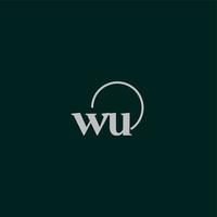 WU initials logo monogram vector