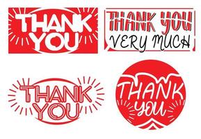 Thank you letter t shirt, logo and sticker design template vector