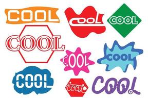 COOL letter logo, sticker, icon, t shirt design vector