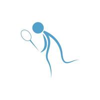 Playing badminton icon design illustration template vector