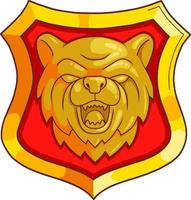 emblema del oso común vector