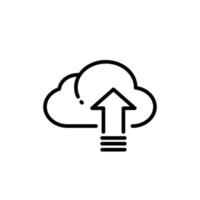 Upload vector icon, cloud storage symbol. Modern, simple flat vector illustration for web site or mobile app