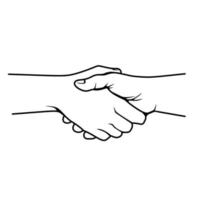 Handshake sign vector logo template