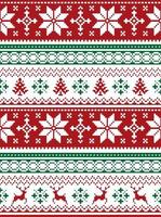 seamless christmas and Winter knitted  pattern vector