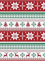 seamless christmas and Winter knitted  pattern vector