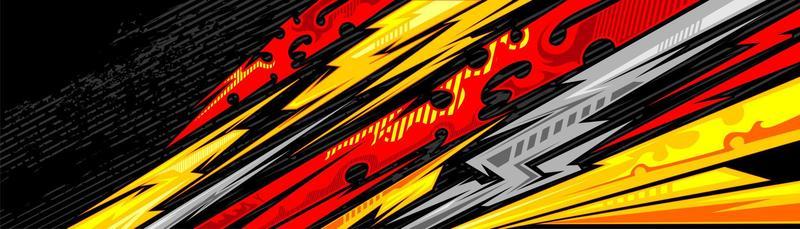 Abstract Car decal design vector. Graphic abstract stripe racing background kit designs for wrap vehicle, race car, rally, adventure and livery