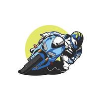 diseño de ilustración de vector de motocicleta de equitación