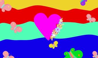 colorful background over love for wallpaper vector