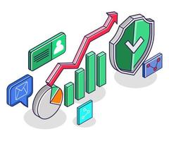 analista de negocios de inversión seguridad de datos vector