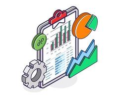 tablero de datos del analista de la compañía de negocios de inversión vector