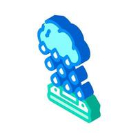 rain sensor isometric icon vector illustration color