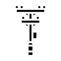 Ilustración de vector de icono de glifo de postes eléctricos