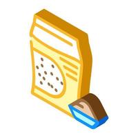 chia gluten free isometric icon vector illustration