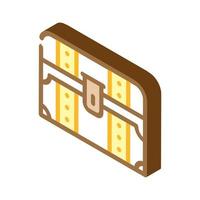 chest fairy tale isometric icon vector illustration