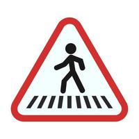 Crossing road icon flat style Royalty Free Vector Image