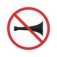 No horn zone Flat Multicolor Icon vector