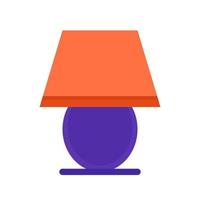 Table Lamp Flat Multicolor Icon vector