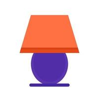 Table Lamp Flat Multicolor Icon vector