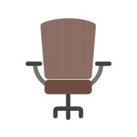 Office Chair Flat Multicolor Icon vector