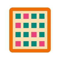 Grid View Flat Multicolor Icon vector