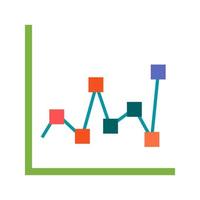 Charts Flat Multicolor Icon vector