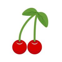 Cherry Flat Multicolor Icon vector