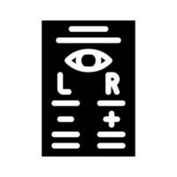 recipe for glasses or lens glyph icon vector illustration