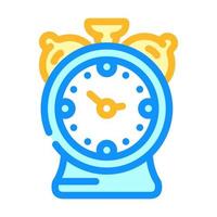 alarm clock color icon vector illustration