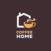 logotipo de café casero vector