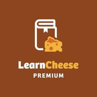 aprender logotipo de queso vector