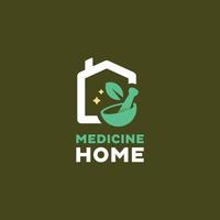 logotipo de medicina casera vector