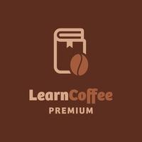 aprende el logotipo del café vector