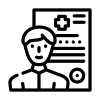 datos médicos información del cliente kyc línea icono vector ilustración