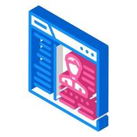 cms with data kyc isometric icon vector illustration